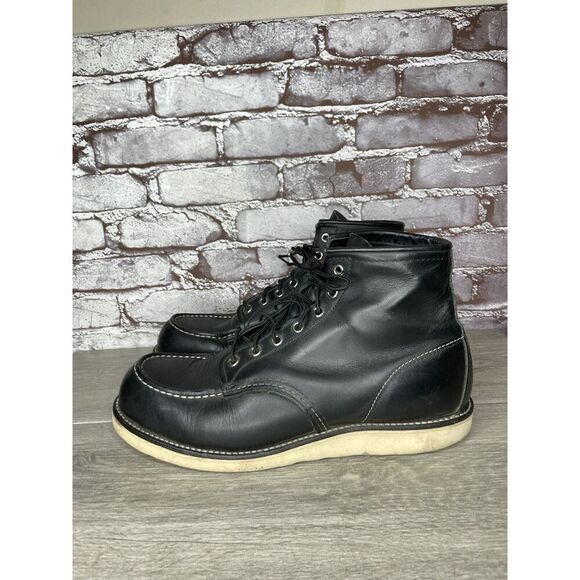 Red Wing Boots 9075 Genuine Black Leather Combat Lace Up Boots Men’s 11D US/44EU - Picture 1 of 16